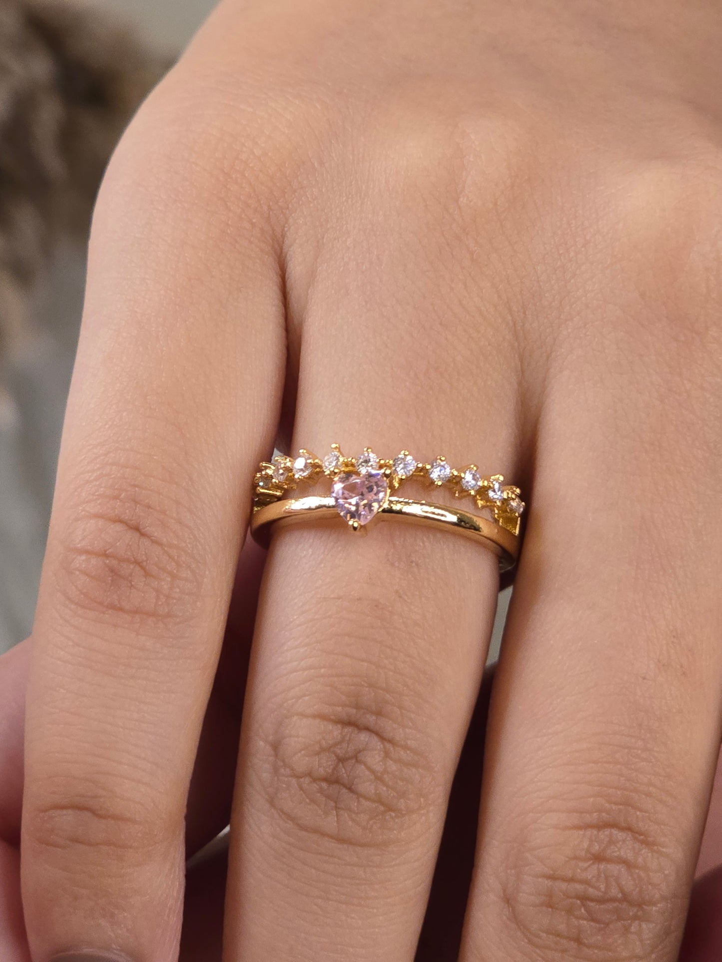 Rose Heart Ring Jewellery - 0144