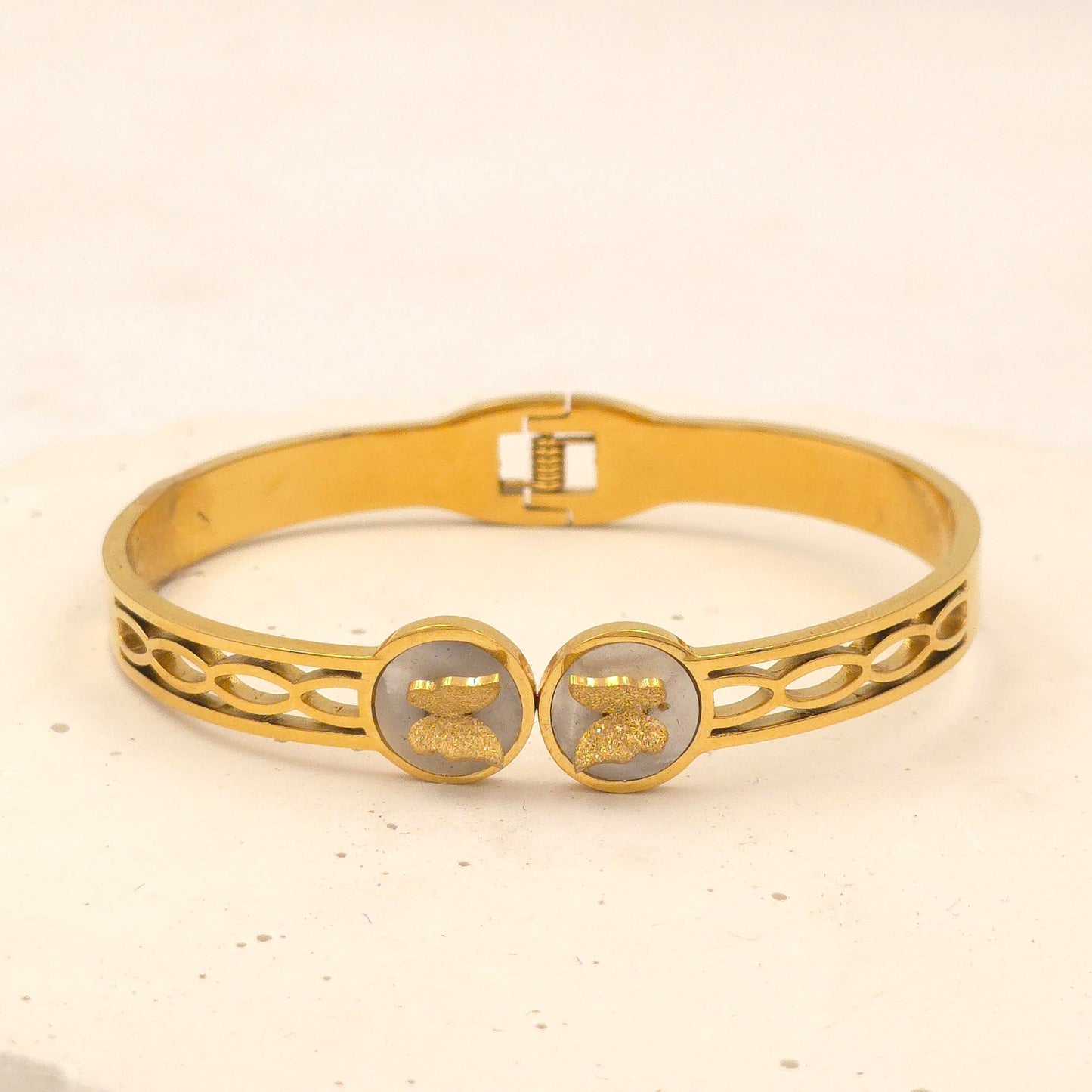 BR017 - Dual Butterfly Orbit Bracelet