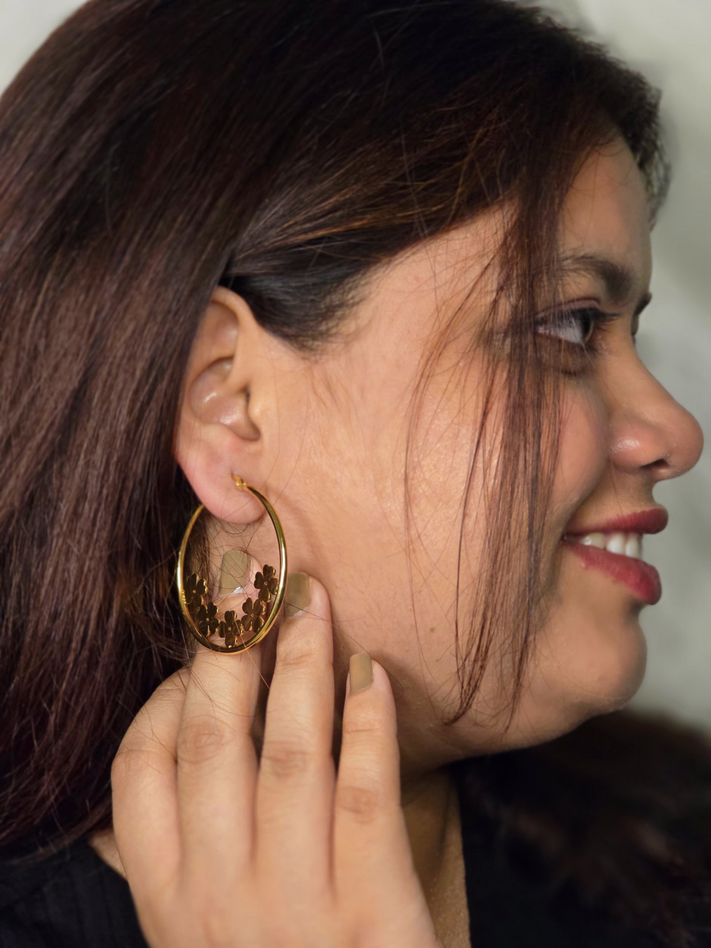 Flora Hoop Earring Jewellery - 0054