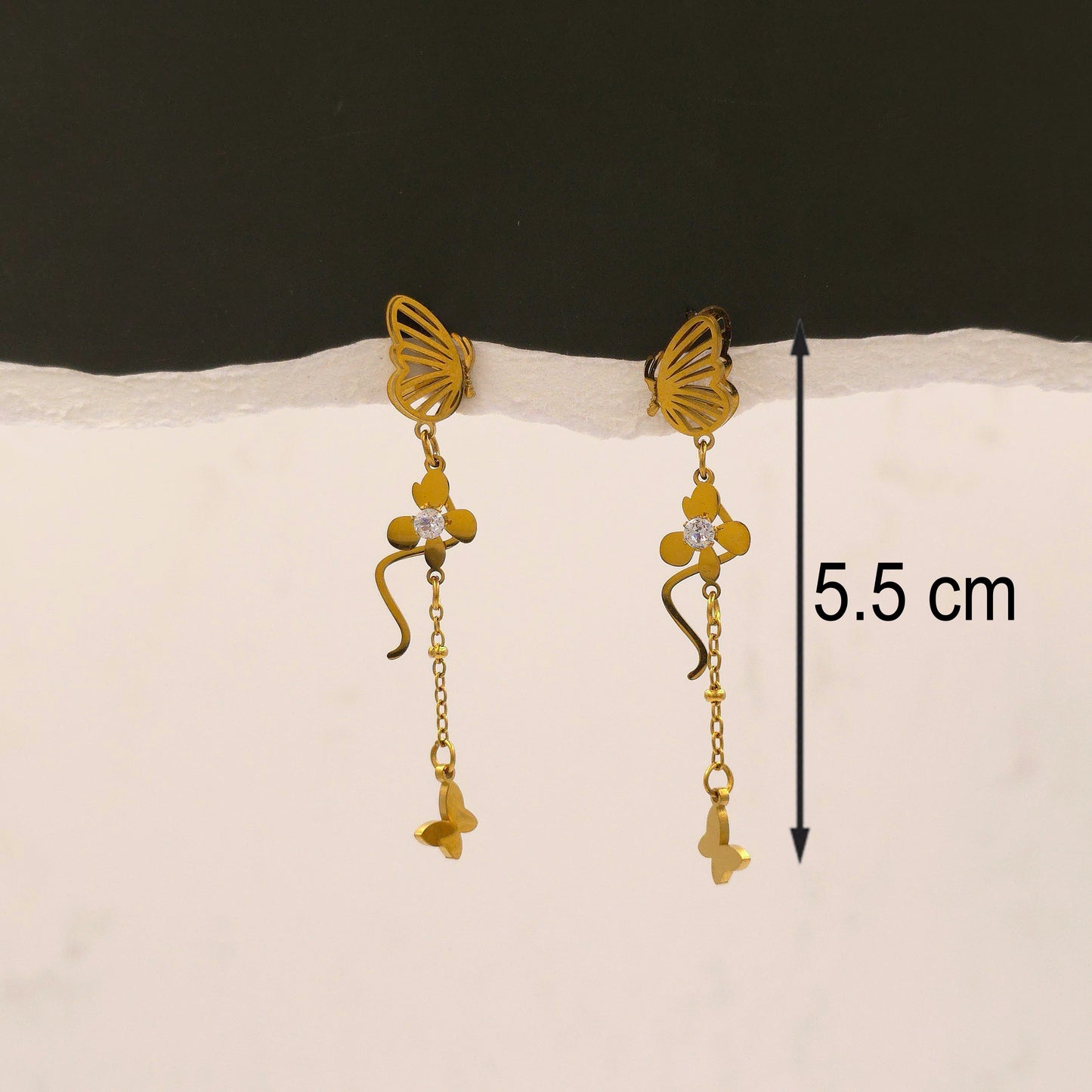 AE003 - Flutter Chain Earrings