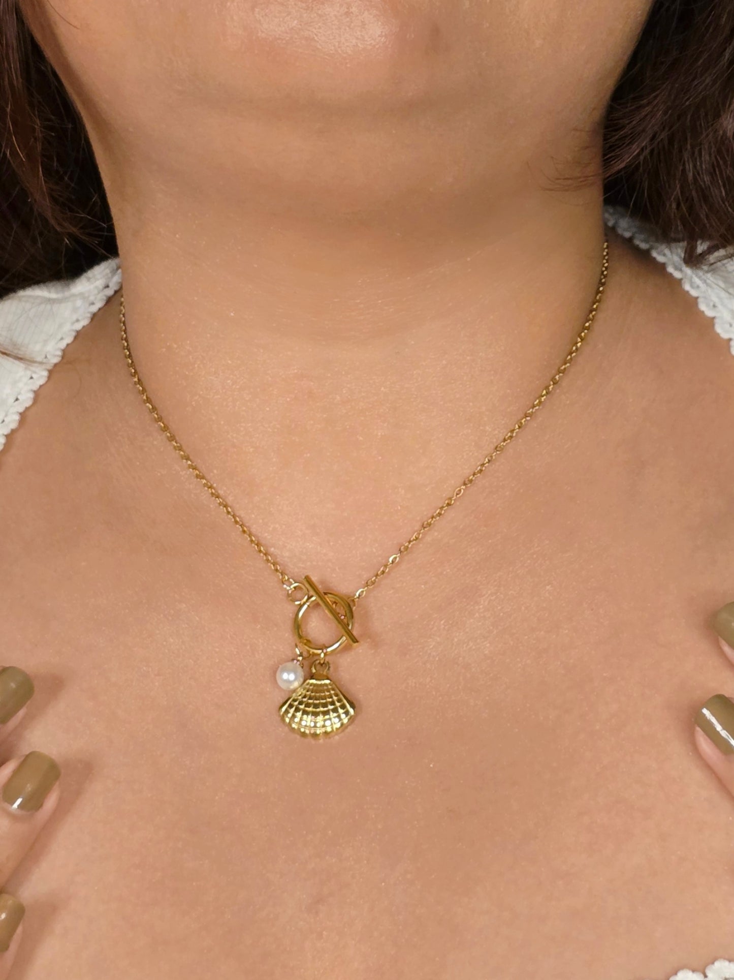 Shell Pearl Necklace Jewellery - 0074