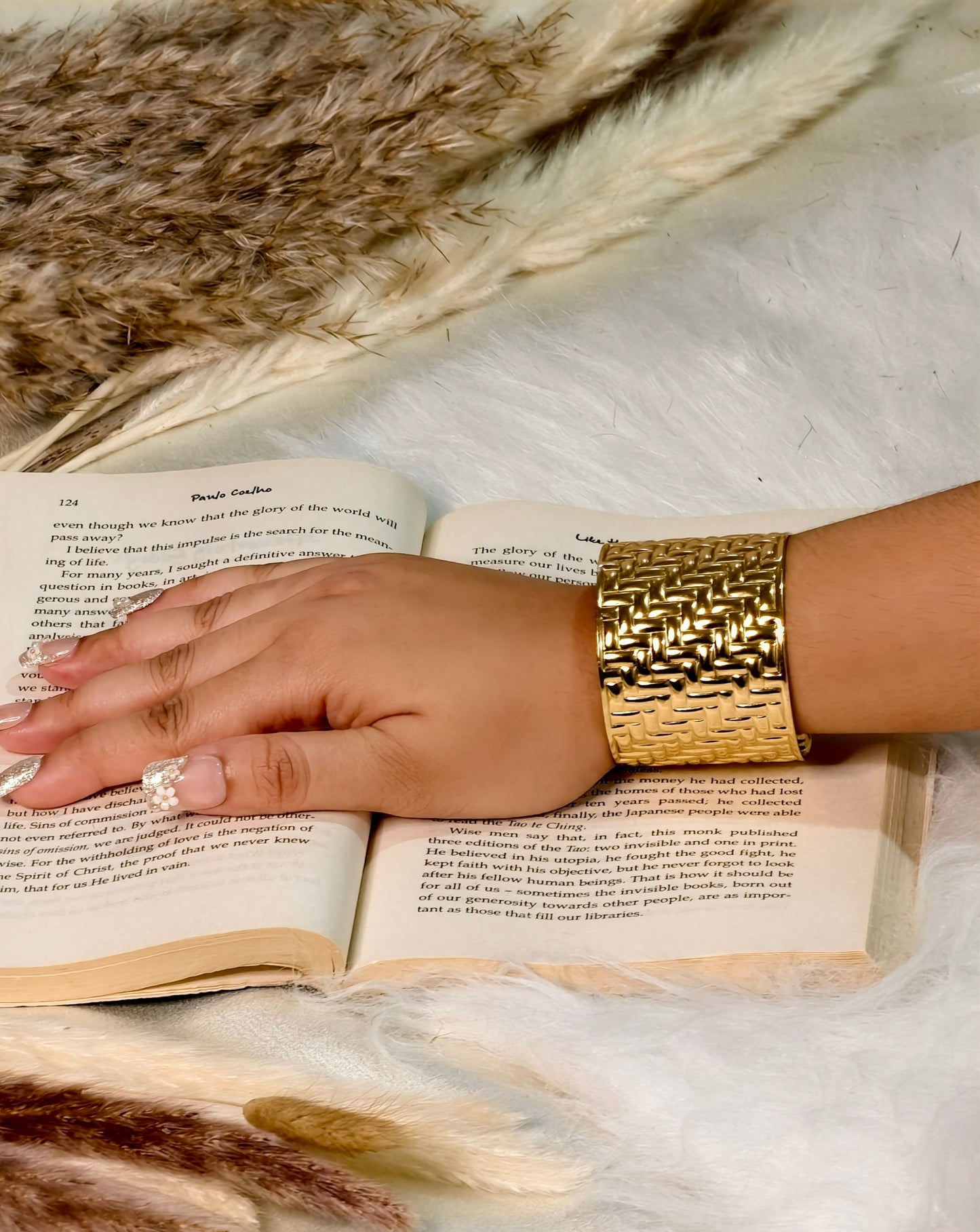 Braided Gold Cuff Jewellery - 0090