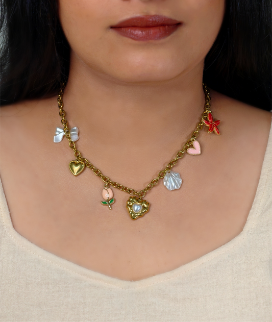 Valentine Charms Necklace Jewellery - 0108