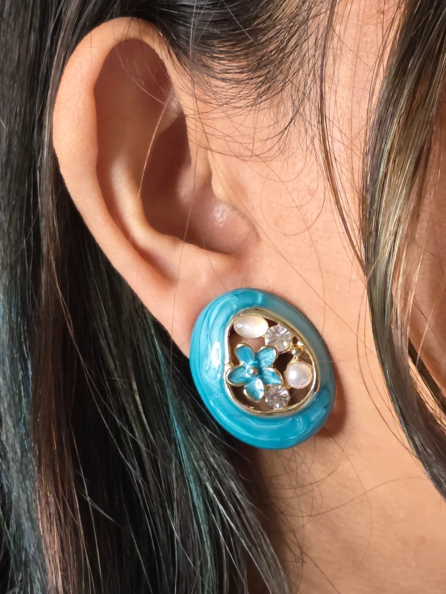 Ocean Flora Resin Earrings Jewellery - 0118