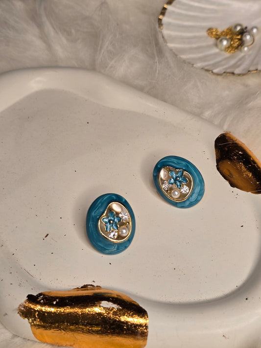 Ocean Flora Resin Earrings Jewellery - 0118
