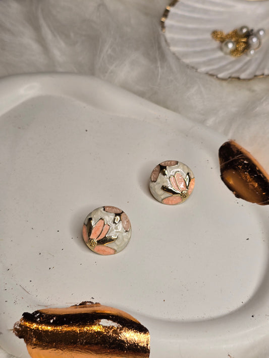 Champagne Blush Resin Earrings Jewellery - 0124