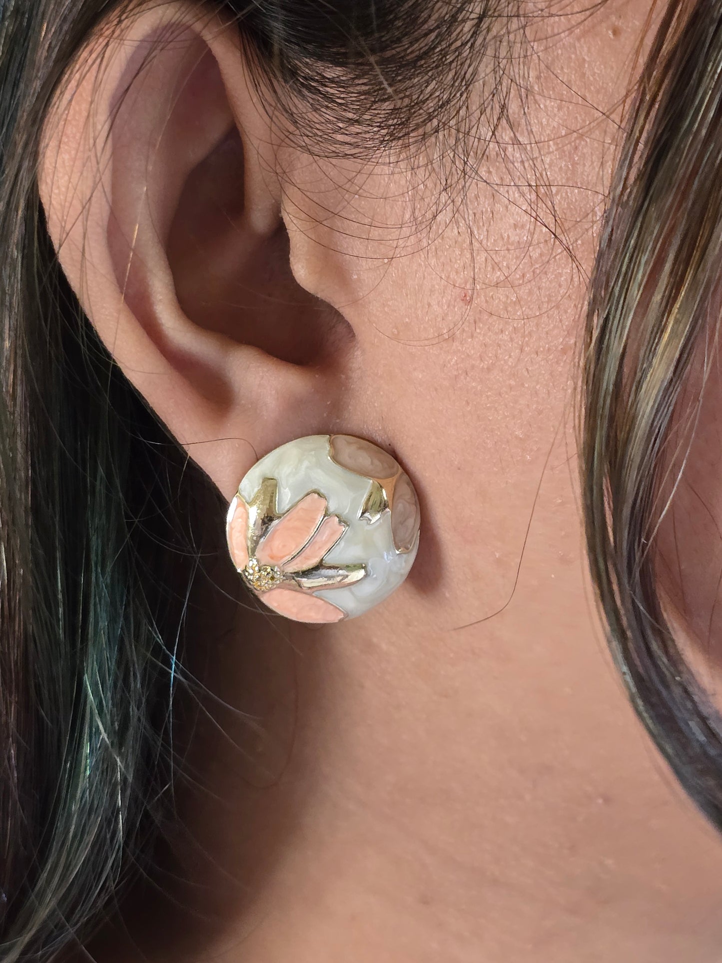 Champagne Blush Resin Earrings Jewellery - 0124
