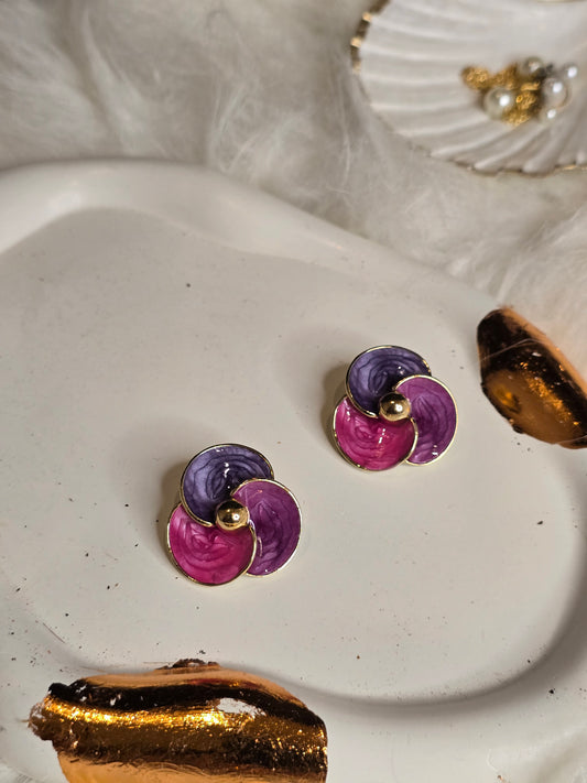 Orchid Flower Resin Earrings Jewellery - 0127