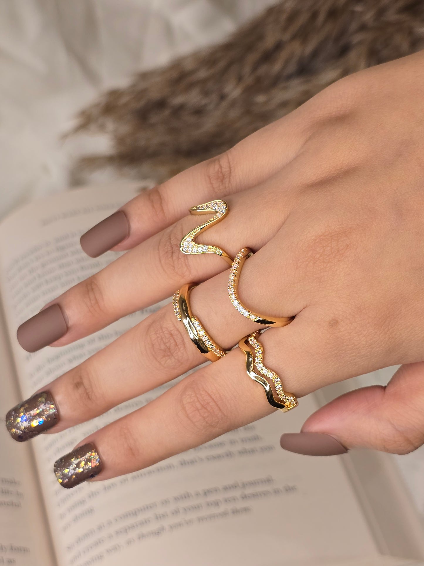 Stacked Ring Jewellery - Set of 4 - 0169