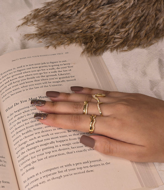 Stacked Ring Jewellery - Set of 4 - 0169