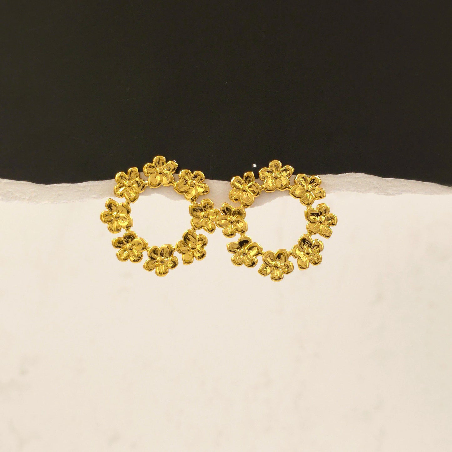 AE012 - Floral Wreath Earrings