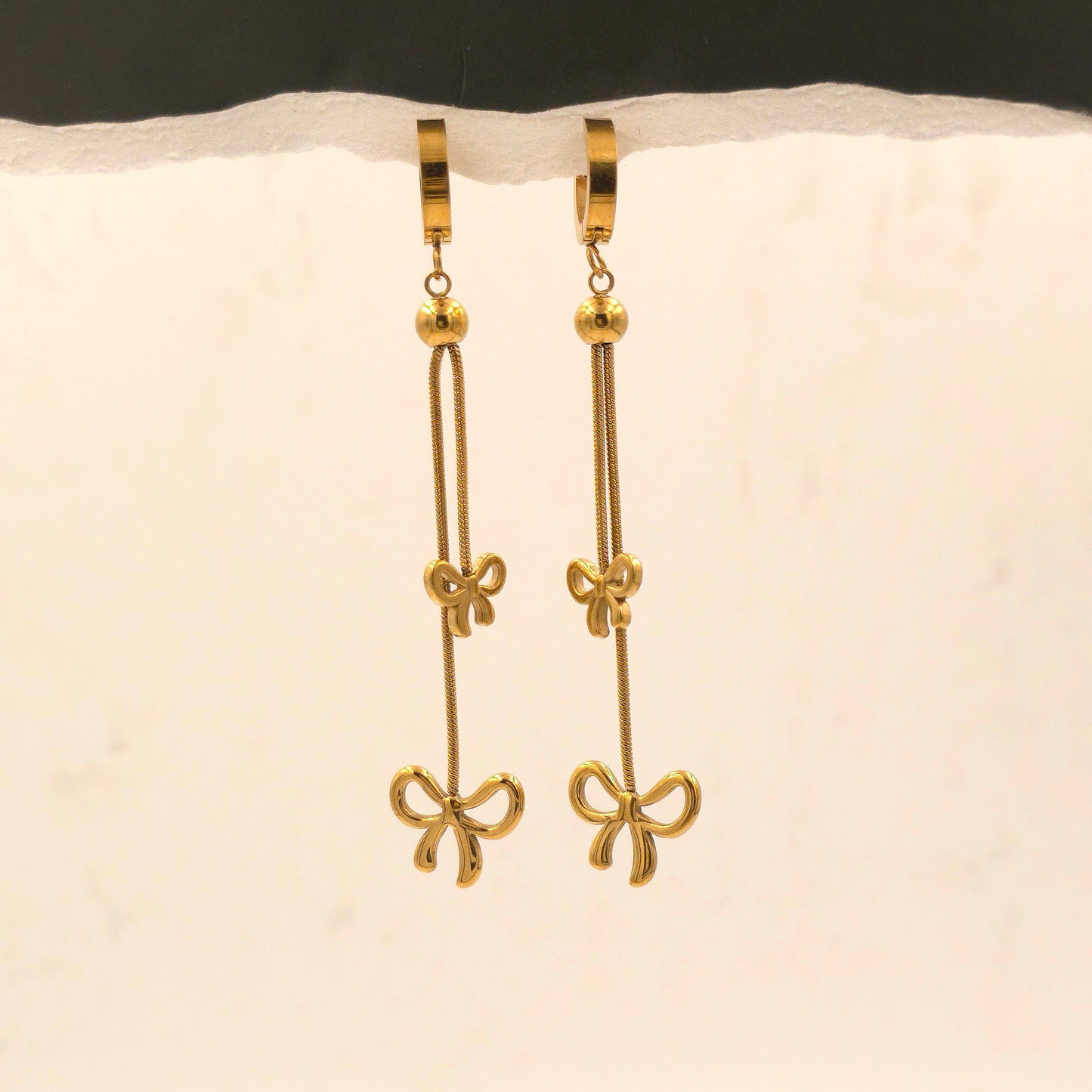 AE023 - Bow Drop Earrings