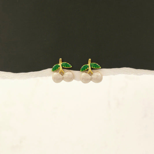 AE022 - Snow Cherry Earrings