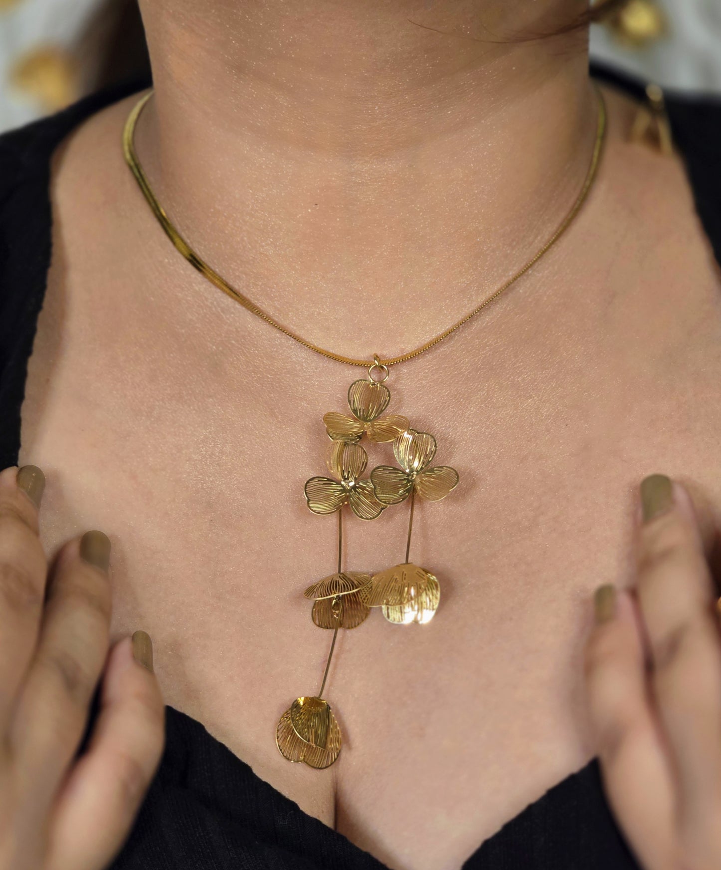 Garden Bloom Necklace Set Jewellery - 0098