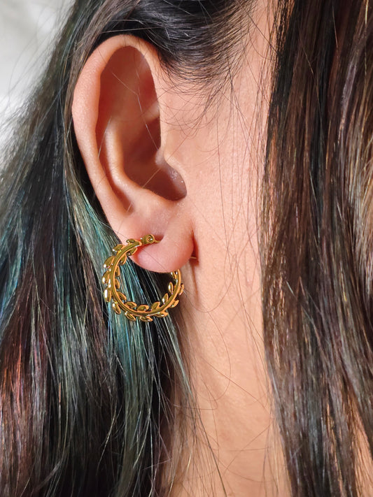 Vine Hoop Earring Jewellery - 0035