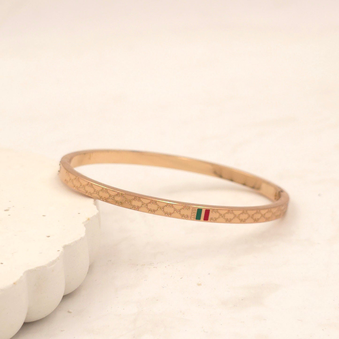 BR004 - Luxe Patterned Rose-Gold Bracelet