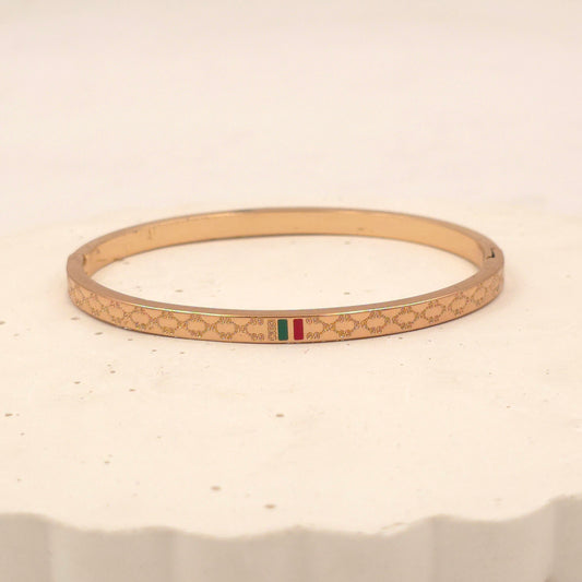 BR004 - Luxe Patterned Rose-Gold Bracelet