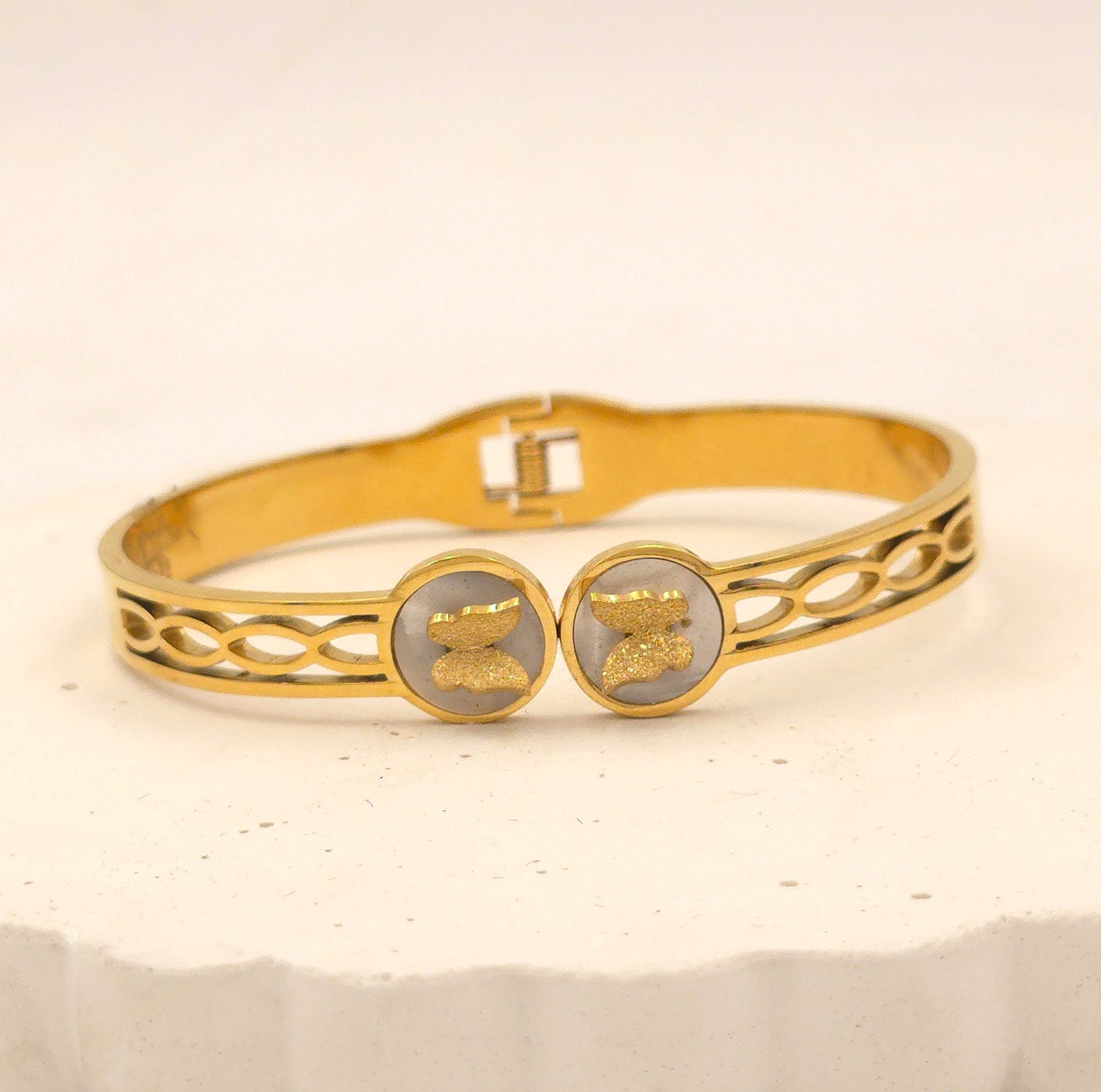 BR017 - Dual Butterfly Orbit Bracelet