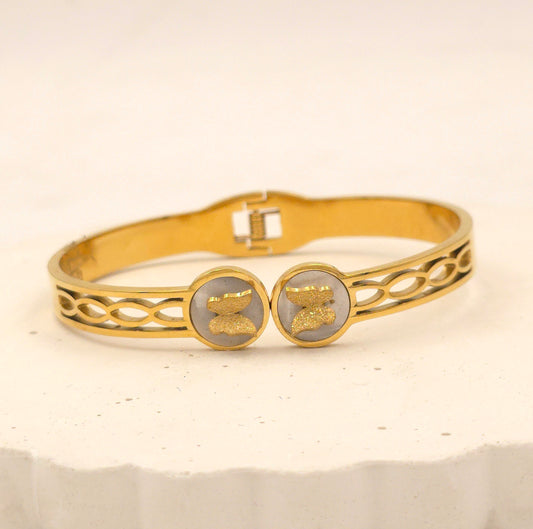 BR017 - Dual Butterfly Orbit Bracelet