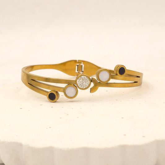 BR027 - Modern Mosaic Orbit Bracelet