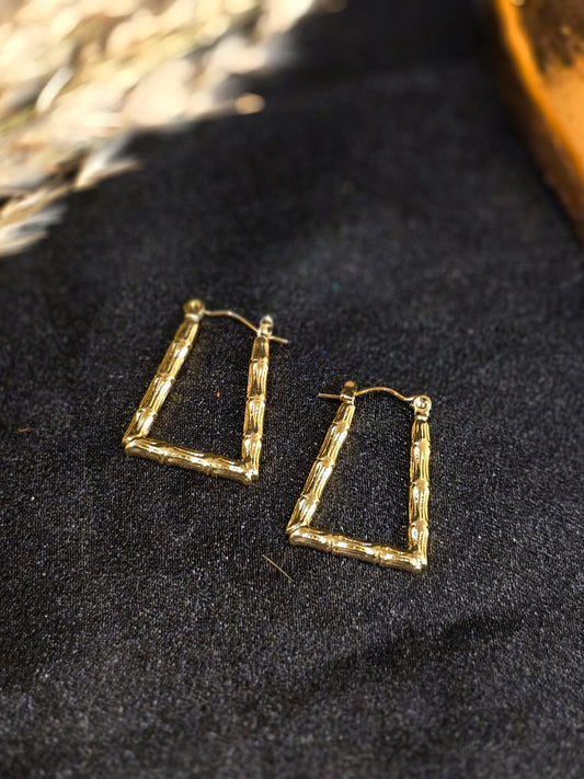 Bamboo Crest Earrings Jewellery - 0041
