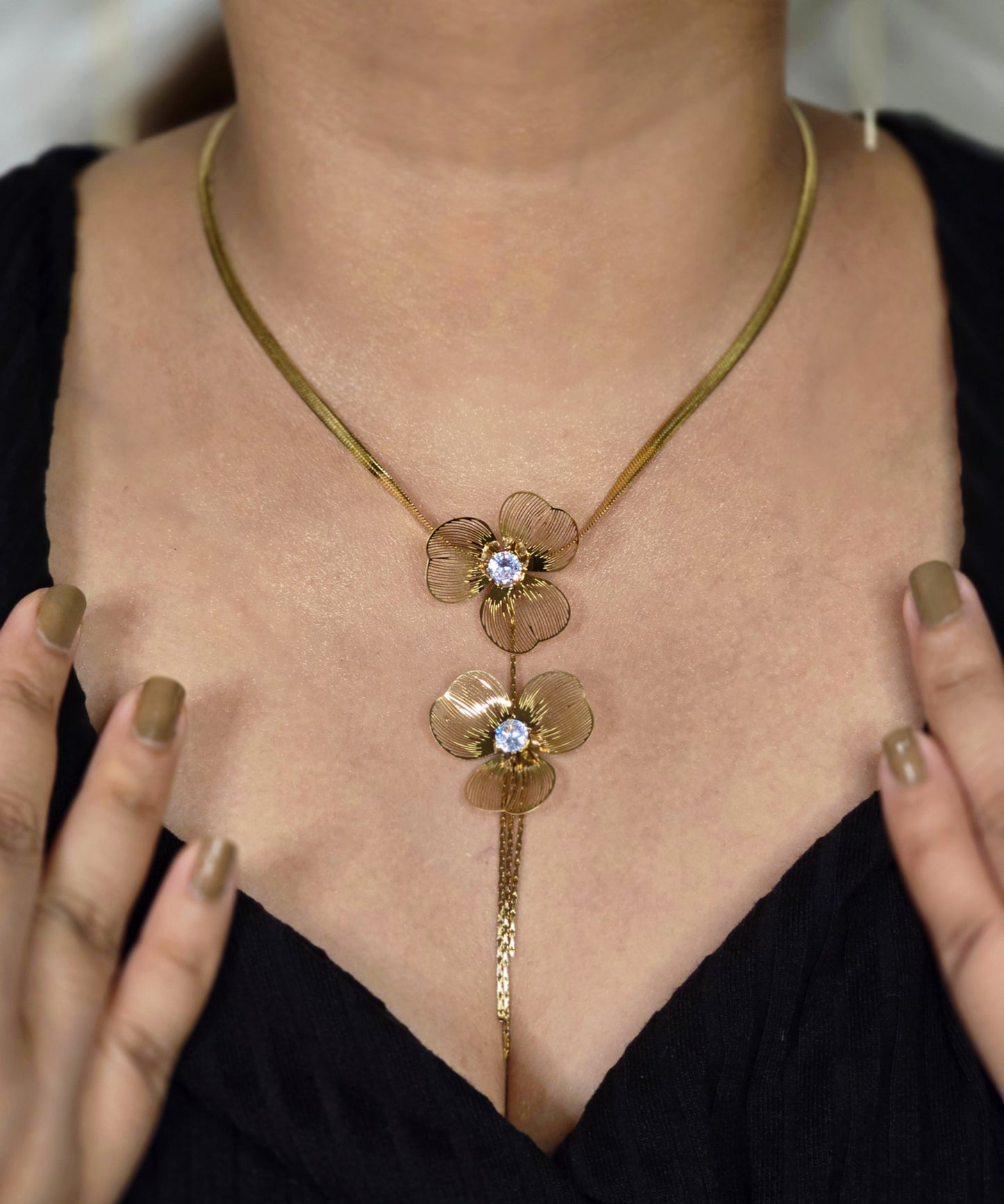 Bloomstone Necklace Set Jewellery- 0096