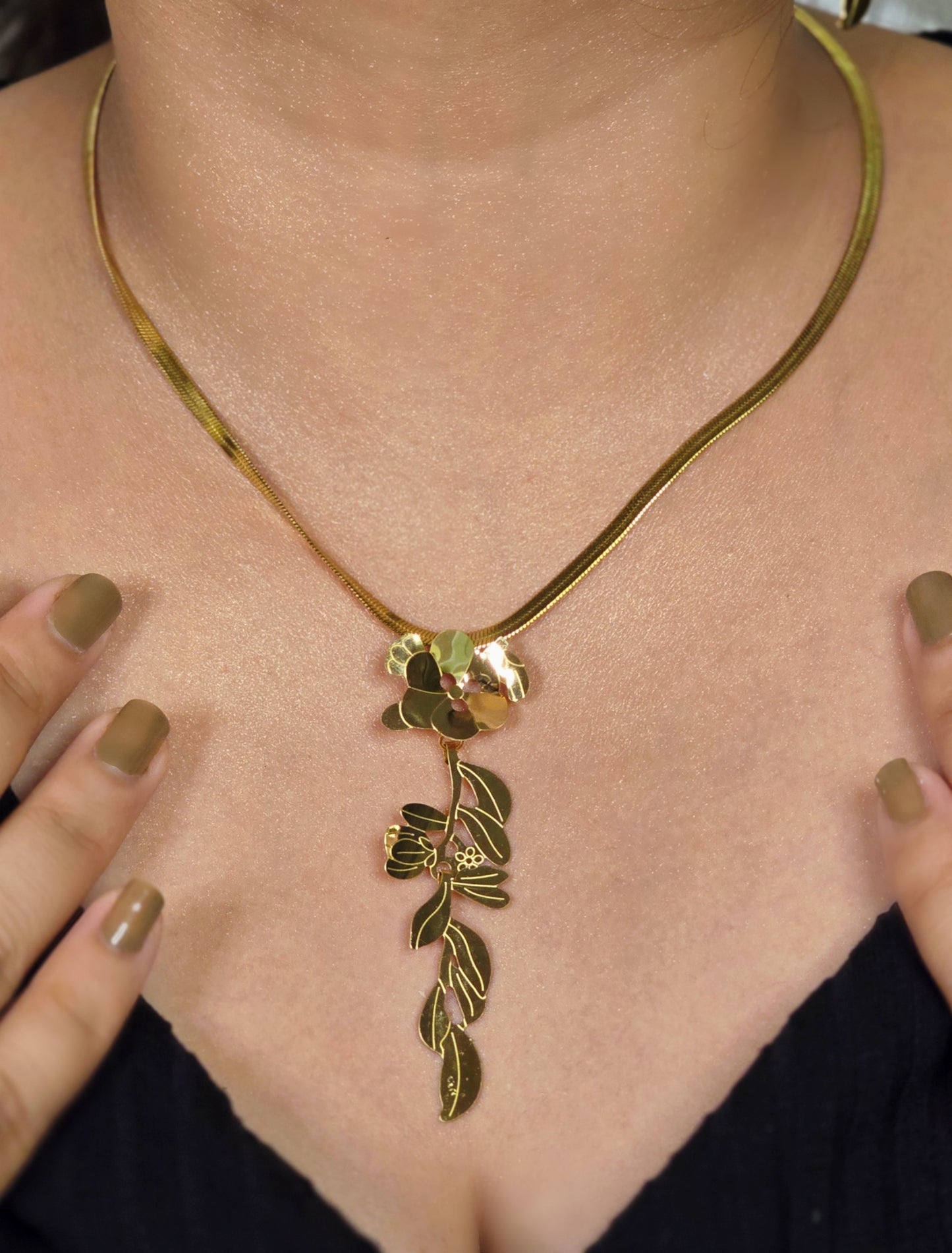 Olive Rain Necklace Set Jewellery - 0097