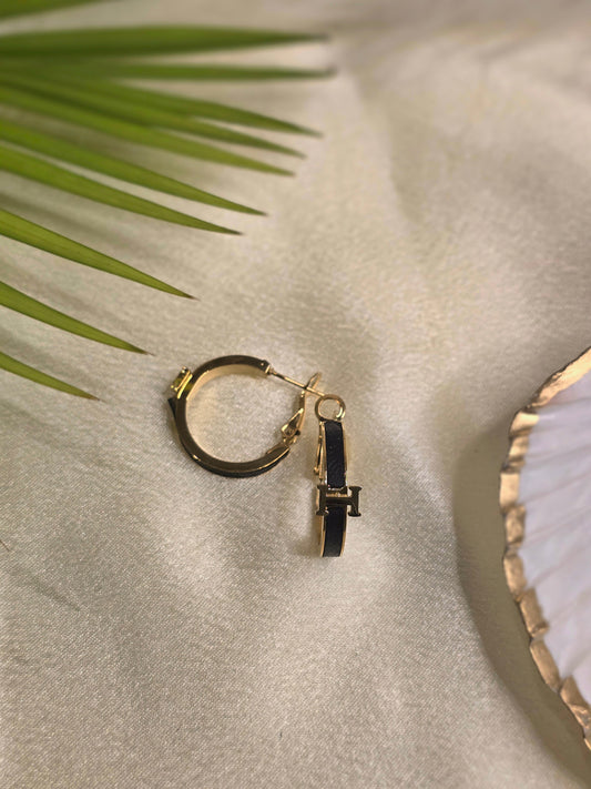 Noir Hoops Earring Jewellery - 0036