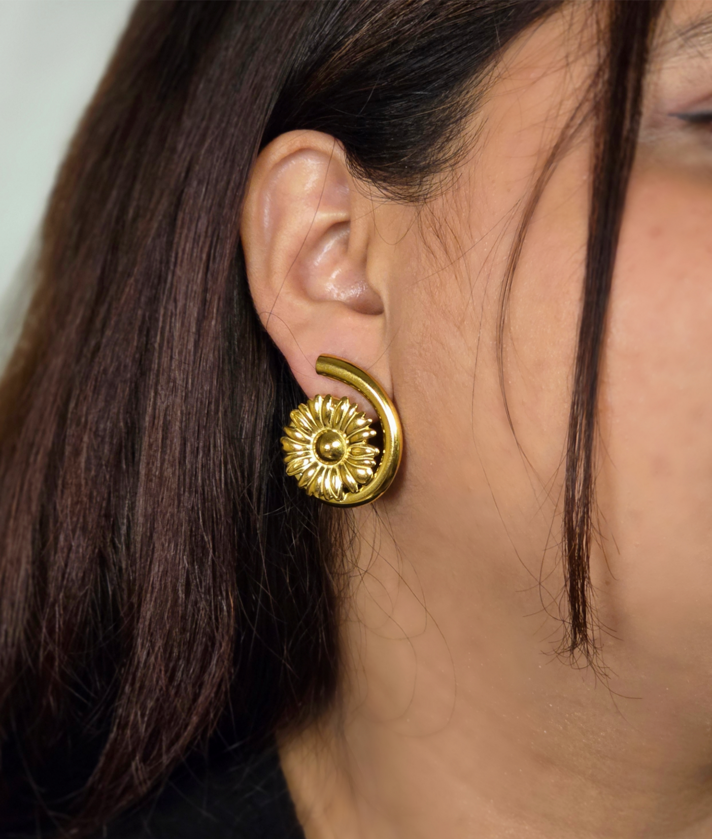 Dahlia Bloom Earring Jewellery - 0059