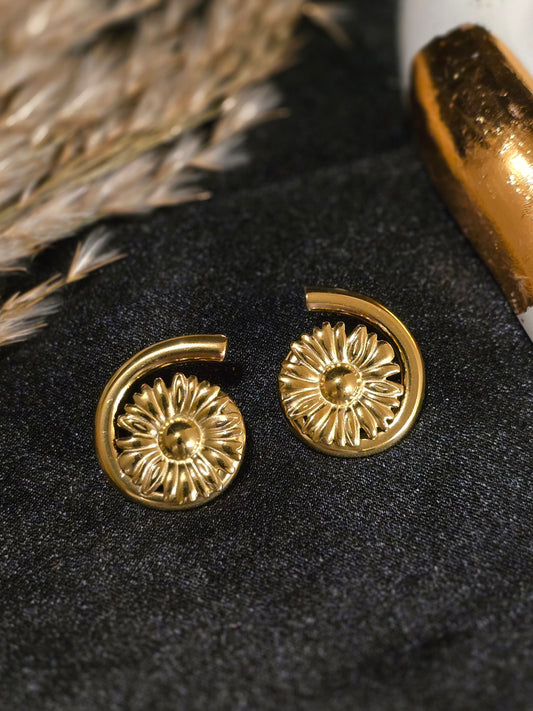 Dahlia Bloom Earring Jewellery - 0059