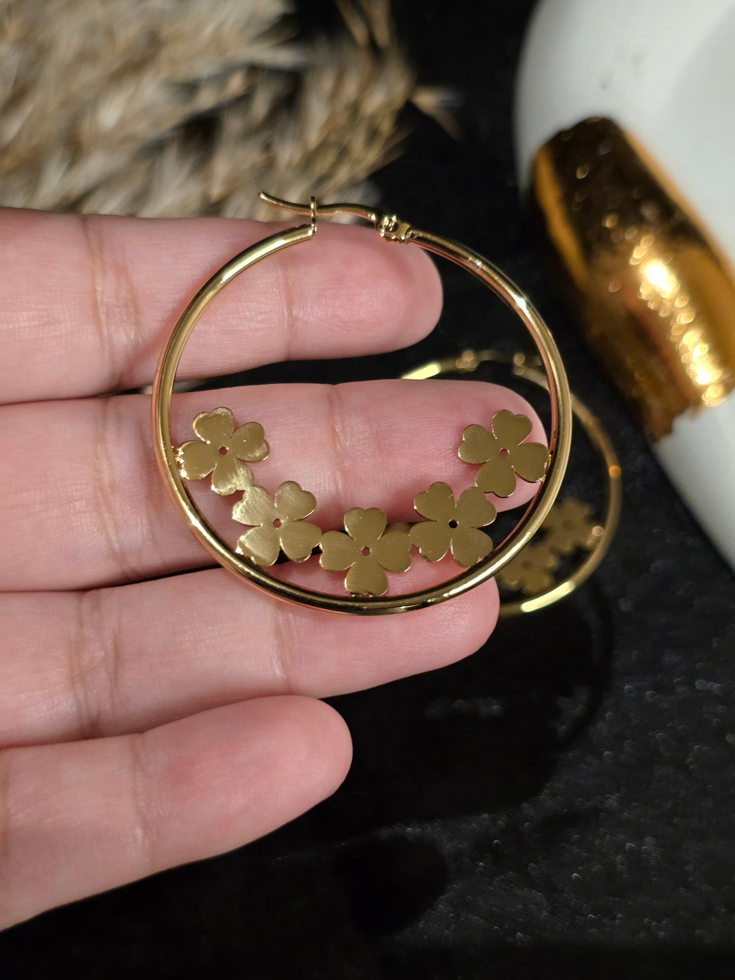 Flora Hoop Earring Jewellery - 0054