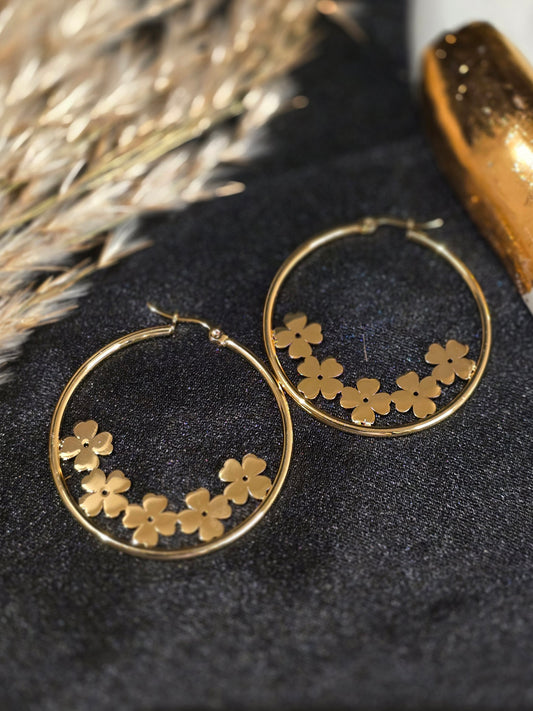Flora Hoop Earring Jewellery - 0054