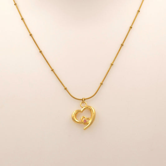 PN004 - Rose Heartbeat Necklace