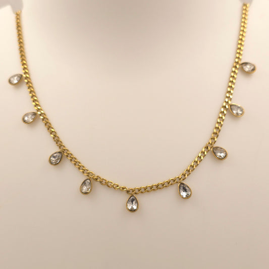PN025 - Prism Rainfall Charm Necklace