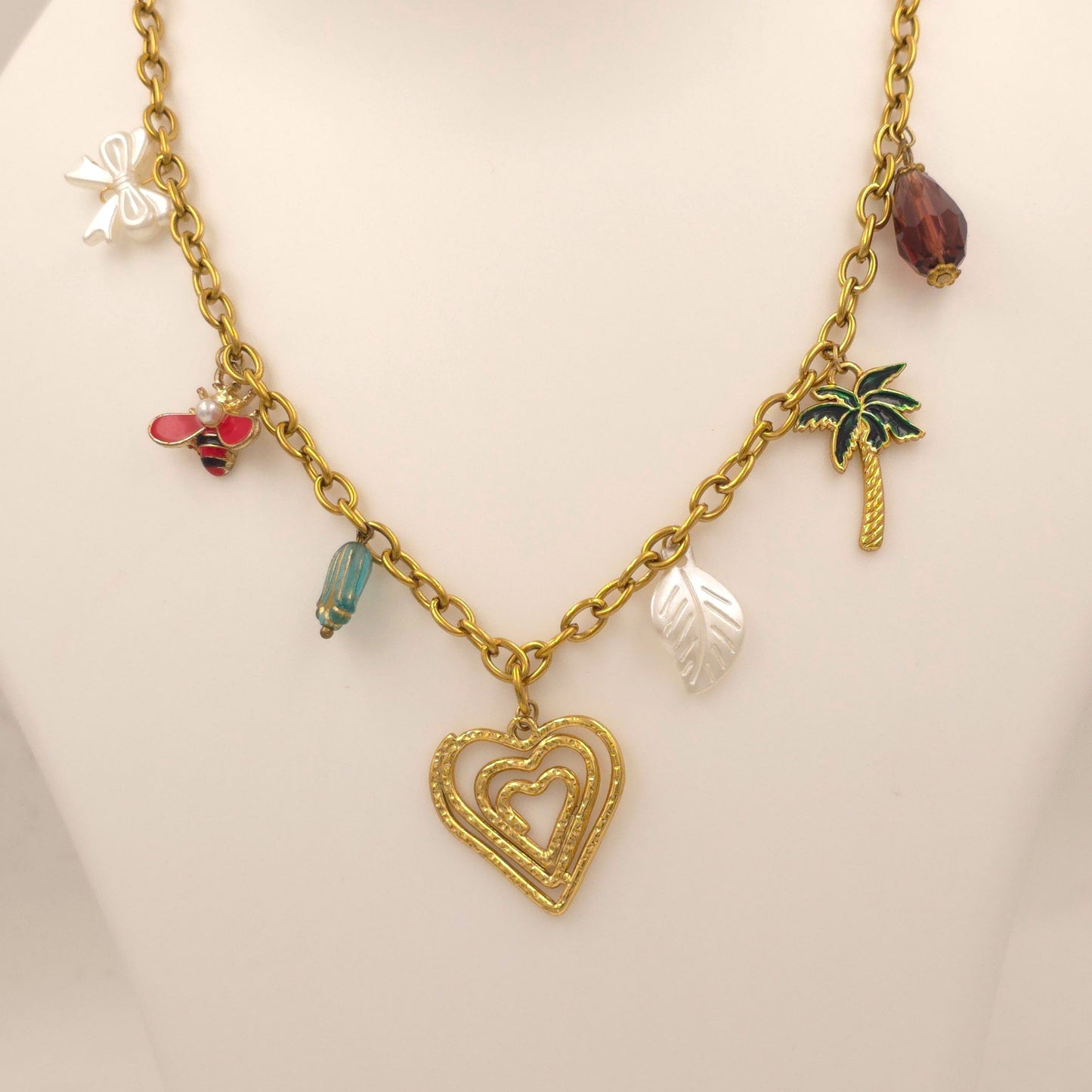 PN042 - Spring Heart Charms Necklace