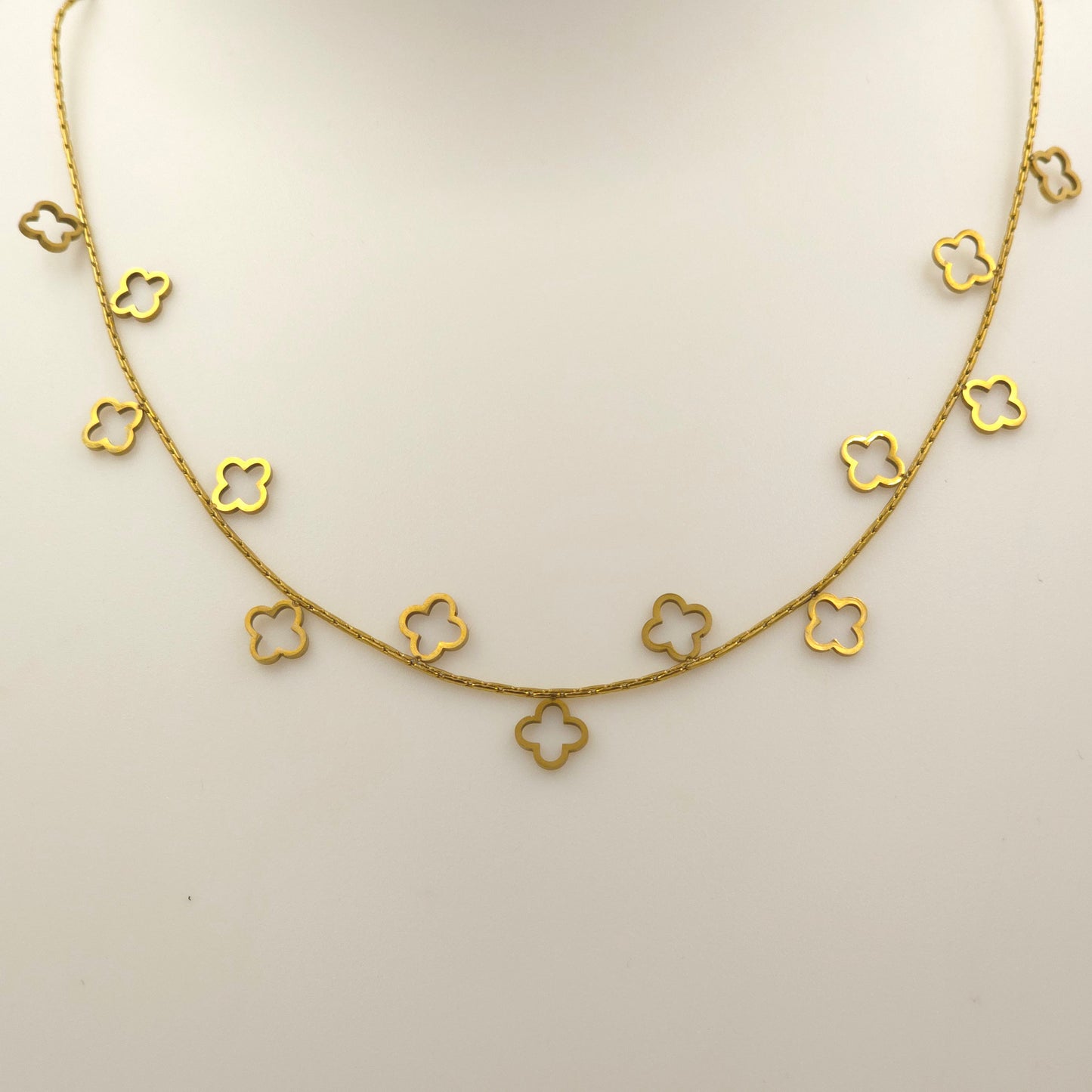 PN048 - Meadow Clovers Charm Necklace