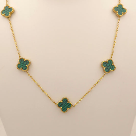PN052 - Emerald Clover Necklace