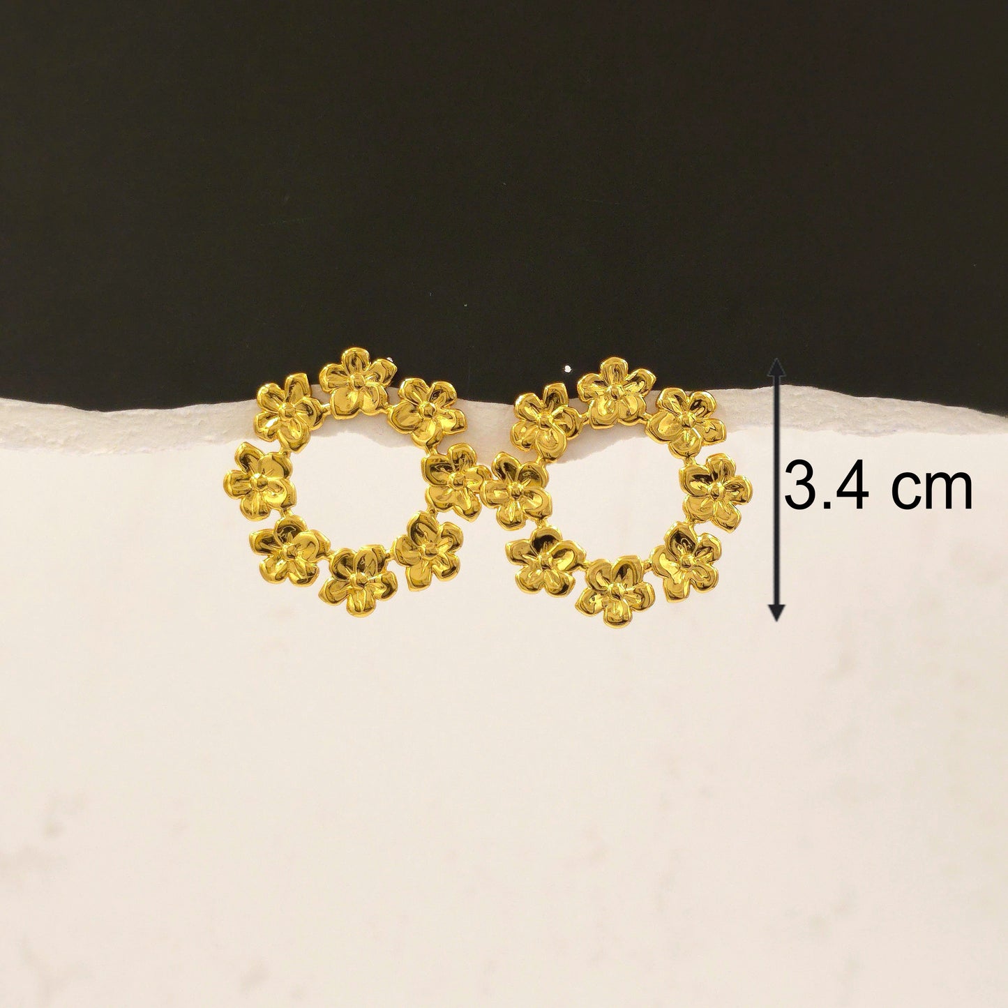 AE012 - Floral Wreath Earrings