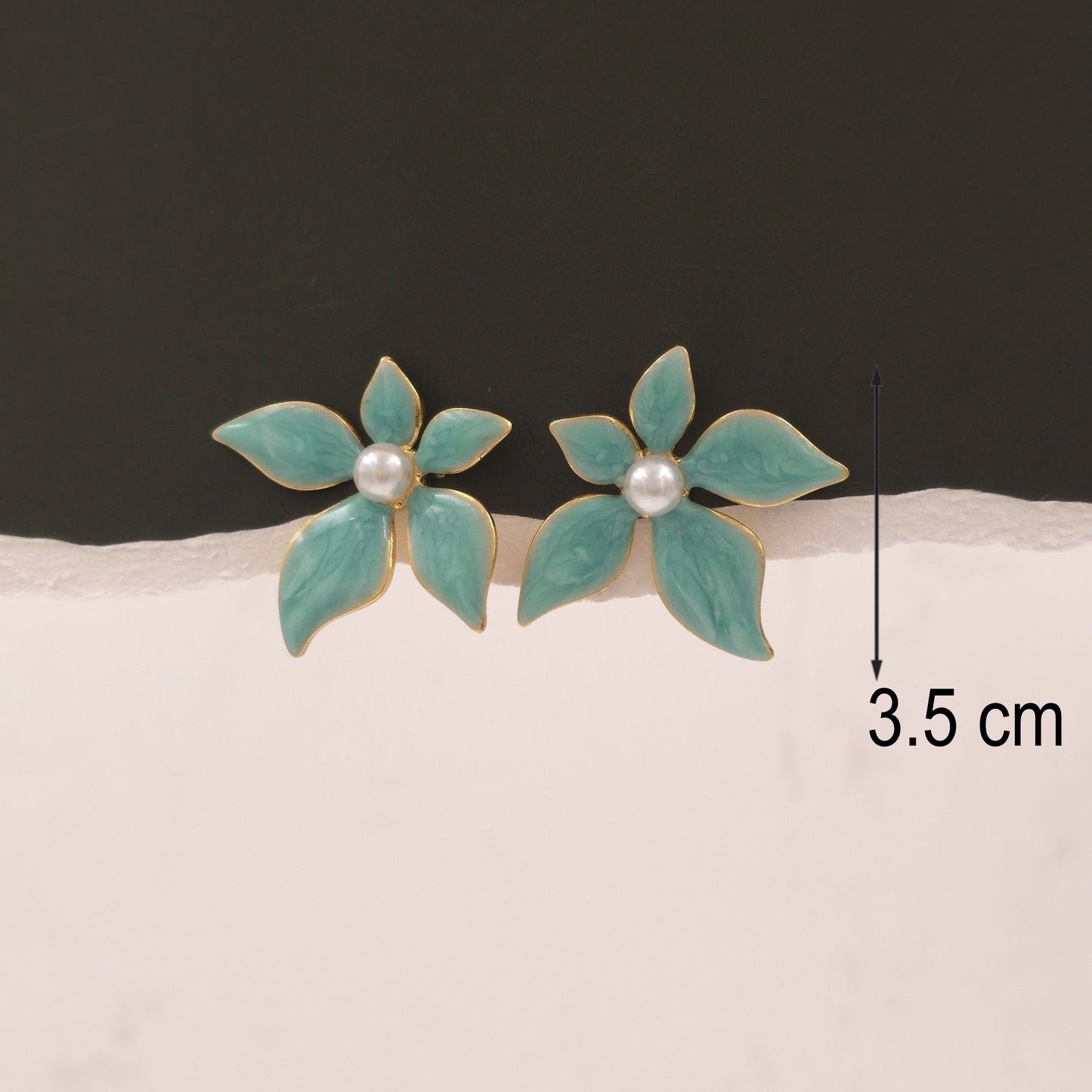 AE005 - Aqua Blossom Earrings