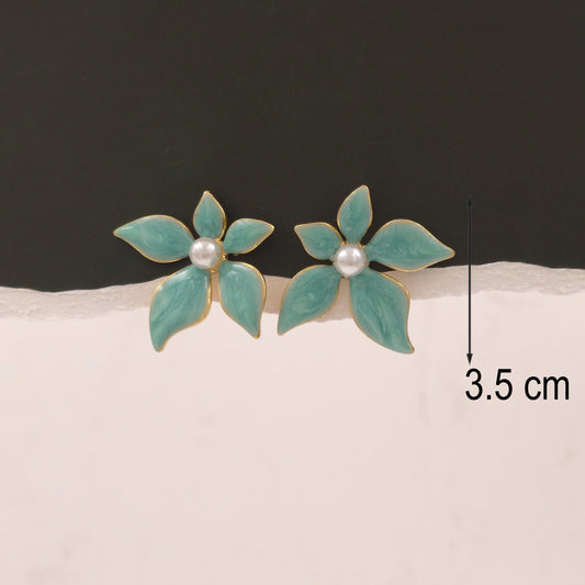 AE005 - Aqua Blossom Earrings