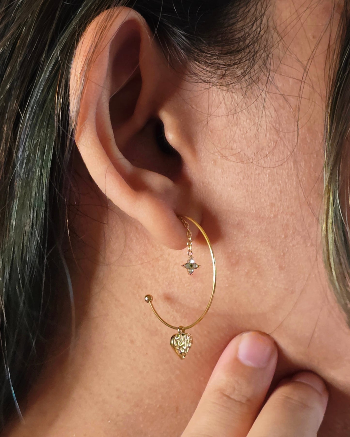 Charm Hoop Earrings Jewellery - 0028