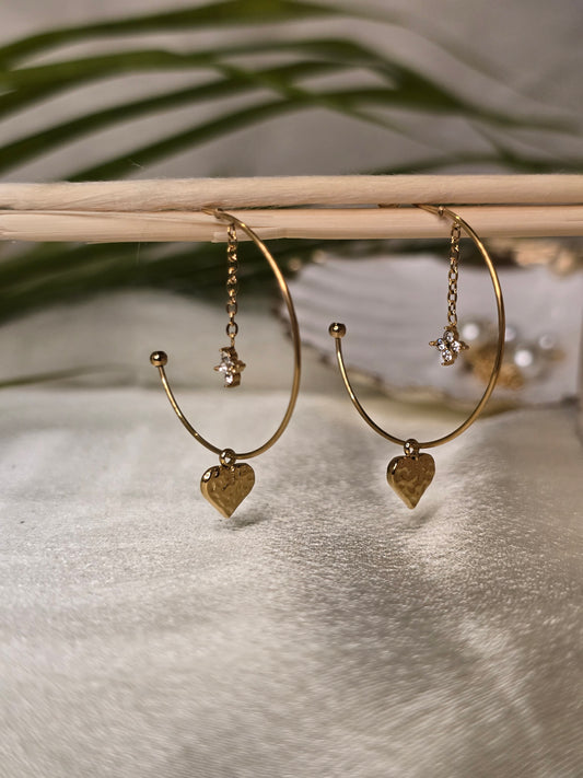 Charm Hoop Earrings Jewellery - 0028