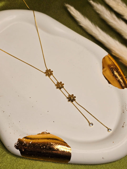 Flora Drop Necklace Jewellery - 0069