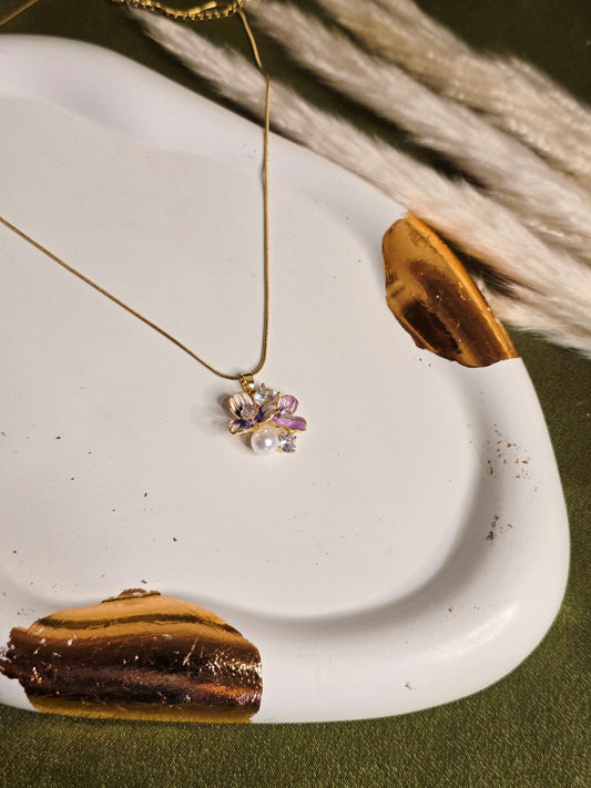 Lavender Bloom Necklace Jewellery  - 0065