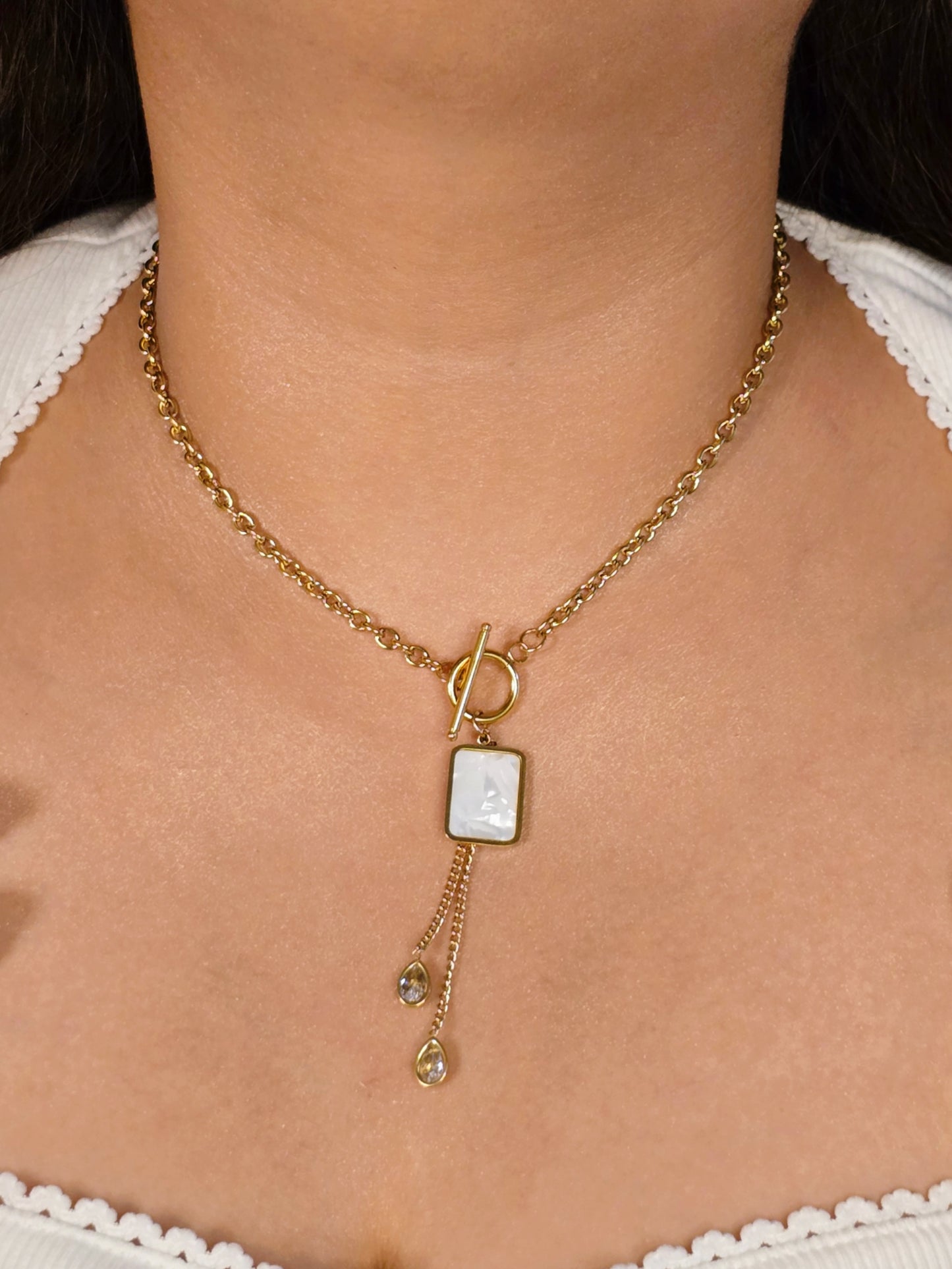 Frosted Bar Necklace Jewellery - 0066