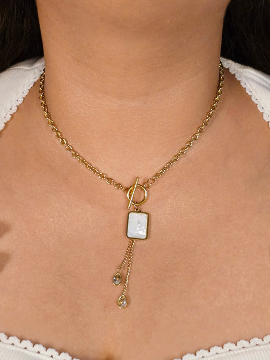 Frosted Bar Necklace Jewellery - 0066