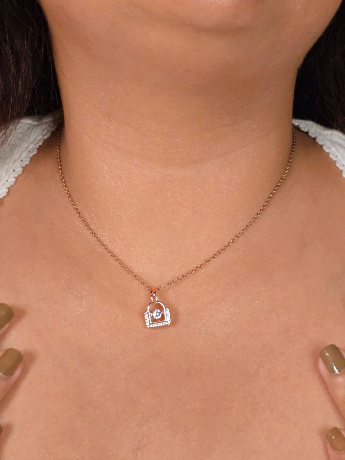 Heart Lock Necklace Jewellery - 0073